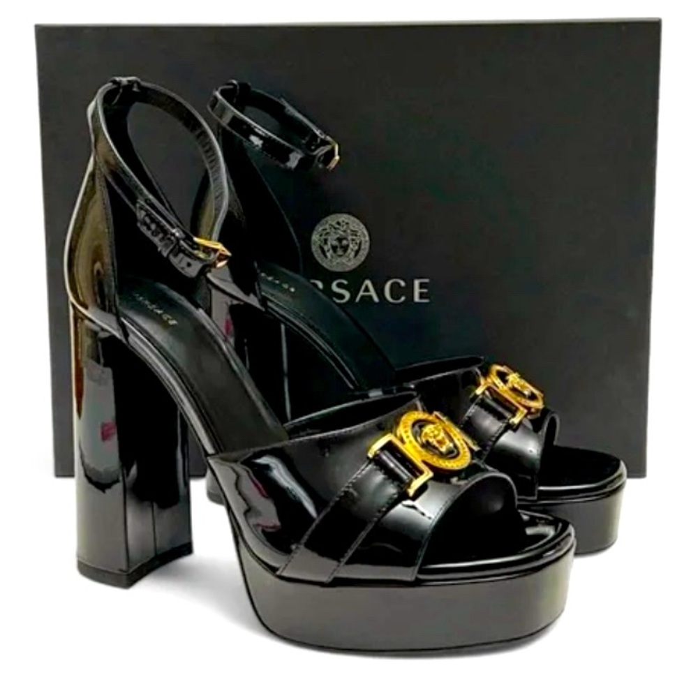 Versace Black and Gold Heels